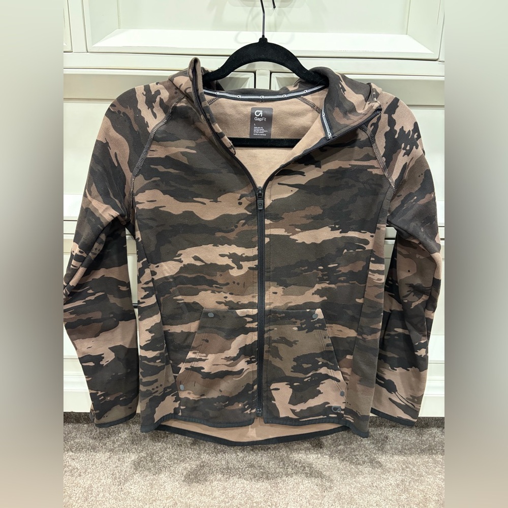 GAP Kids Camo Zip-Up Hoodie - L